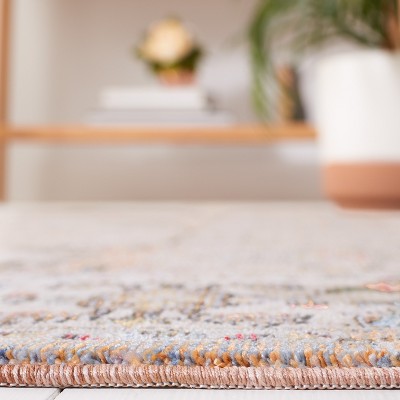 Elegant Crimson Beige/Ivory Synthetic 2'2" x 4' Area Rug