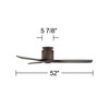 52" Casa Vieja Rustic Farmhouse 3 Blade Indoor Hugger Ceiling Fan with Remote Control Oil Rubbed Bronze Matte Black Wood for Living House Dining Room - 4 of 4