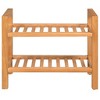 vidaXL Shoe Rack Brown Solid Oak Wood Compact Simple Shoe Rack - 2 of 2