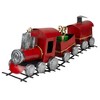 Northlight Triple Car Metal Train Christmas Decoration - 15" - Red and Silver - 4 of 4