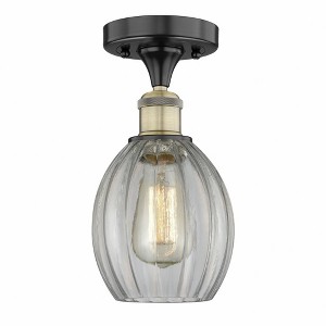 Eaton - 1 Light Semi-Flush Mount In Industrial Style-10.75 Inches Tall and 6 Inches Wide - 1 of 1
