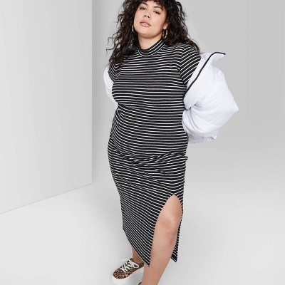 plus size long sleeve midi dress