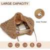FATMOON Straw Beach Tote Bag for Women Raffia Crochet Purse Large Summer Hobo Woven Shoulder Handbag for Vacation - 4 of 4