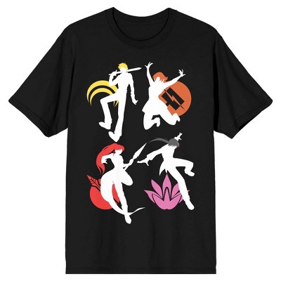 Rwby Team Jnpr White Silhouettes Men's Black T-shirt : Target