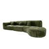 140" Modern Curved Sectional Sofa with High-Density Foam & Chaise Lounge - 4 of 4