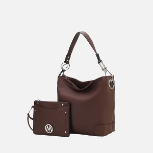 MKF Collection Viviana Vegan Leather Hobo Bag with Matching Wristlet by Mia K - 1 of 4