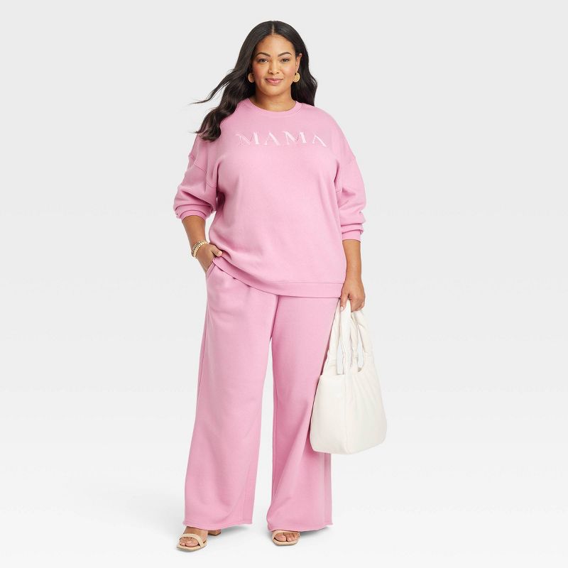 Women's Mama Graphic Sweatshirt - Pink, 3 of 6