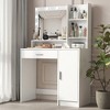 LIVAREEmlen Vanity Desk with Mirror&Light,Large Drawer Three Level Storage Dresser,3 Lighting Modes Adjustable Brightness(white) - 4 of 4