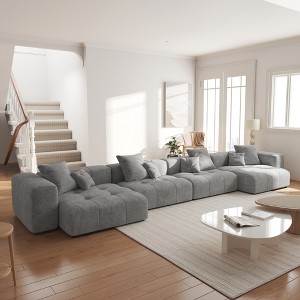 WJShome Sectional Couches For Living Room,183" U Shaped Couch, 4-Seater Cloud Modular Sectional Sofa with 2 Ottoman For Home - 1 of 4