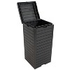Sunnydaze Outdoor Trash Can - Polypropylene Resin - 4 of 4