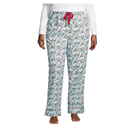 Lands' End Women's Tall Print Flannel Pajama Pants - Large Tall - Chicory  Blue Snowman : Target