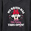 Women's - Disney - Minnie Mouse Brain Has Too Many Tabs Open Lightweight French Terry Slouchy - 2 of 4