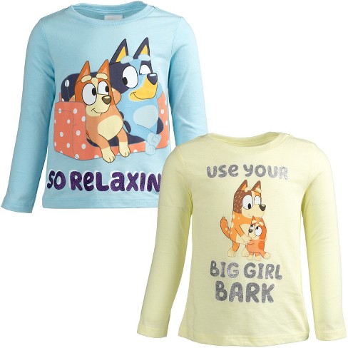 Bluey Girls 4 Pack T-shirts Toddler to Little Kid