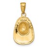 Black Bow Jewelry 14k Yellow Gold 3D Firefighter Hat Pendant - 3 of 4