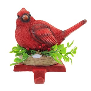 4.75 In Winter Cardinal Stocking Holder Red Bird Christmas Nest Stocking Holders - 1 of 3