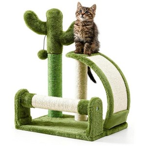 Cactus Scratcher Tree for Indoor Small Cats with Natural Sisal Ropes - 1 of 4