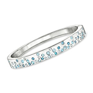 Ross-Simons 2.30 ct. t.w. Tonal Blue Topaz Bangle Bracelet in Sterling Silver - 1 of 3