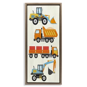 Stupell Industries Playful Construction Vehicles, 11" x 25" - 1 of 4