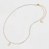 14K Gold Dipped Enamel "C" Initial Pendant Necklace - A New Day™ Gold/White - 2 of 4