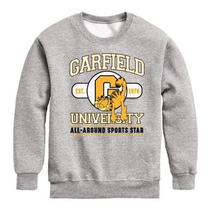 Boys' - Garfield - University Sports Star Graphic Long Sleeve Fleece Sweatshirt - 1 of 4