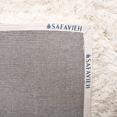 Pearl Shimmer Hand-Tufted Synthetic 5' x 8' Shag Rug