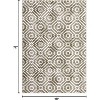 Modern Washable Geometric Area Rug, Non-Slip Stain Resistant Accent Mat, Soft Floor Carpet for Bedroom Entryway Laundry Room Living Room - 2 of 4