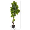 HomeStock  6.5 ft. Artificial Tree in Pot for Indoor/Outdoor - 2 of 4