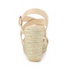 Allegra K Women's Espadrille Ankle Strap Crisscross Strap Wedges Sandals - 4 of 4