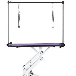 YOOCOZZ 42.5'' Adjustable Heavy Type Hydraulic Pet Dog Grooming Table (Upgraded) with Adjustable Arm and Noose-Purple - 1 of 4