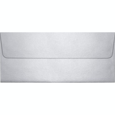 LUX 80lb 4 1/8"x9 1/2" Square Flap Metallic #10 Envelopes Silver 500/BX 5360-06-500