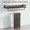 MOEPISY 2 Piece Wall Shelves for Bathroom, Kitchen, Bedroom, Bathroom Shelf with Towel Bar Dark Brown - 3 of 4
