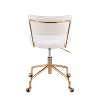 LumiSource Tania Task Chair Gold Metal/Cream Velvet - 4 of 4