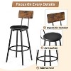 Zevemomo 7-Piece Counter Height Dining Set for 6, High Top Table with 6 PU Stools, Space-Saving Brown Bar Table Set for Small Spaces£¬brown - 3 of 4