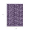 Purple Eggplant And Ivory Floral Washable Indoor Outdoor Area Rug - 3 of 4