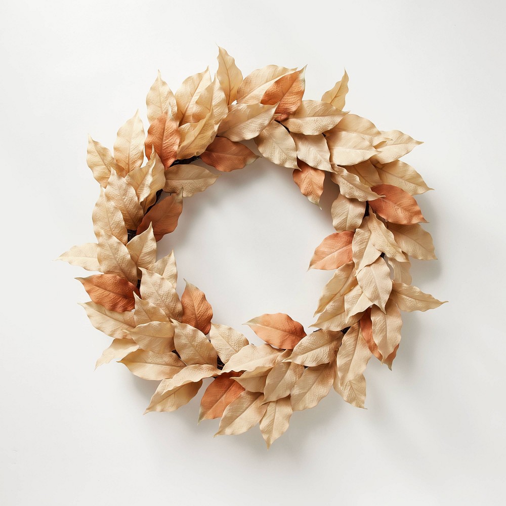 Neutral Leaf Wreath - Threshold™ designed with Studio McGee