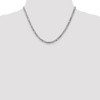 Black Bow Jewelry 4mm, 14k White Gold, Flat Figaro Chain Necklace - 2 of 4