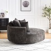 KWPZQEB Swivel Accent Chair, 55 Inches Chenille Single Chair with 3 Pillows, Modern Sofa Chair for Bedroom, Living Room - 4 of 4