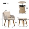 Maggift Patio Seating Sets, Outdoor Seating Set for Tranquil Relaxation, Make Create a Backyard Paradise, Beige, 23.2"*21.7"*31.5" - 4 of 4