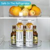 LunaLulinlk Clear Rotating Lazy Susan Turntable Organizer for Kitchen Cabinets Spices 10.6 inch Storage Containers - 3 of 4