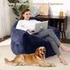 Large Bean Bag Chair for Kids Adults, Living Room Furniture Beanbag Couch Sofa, Soft Fluffy Faux Fur Bean Bag Lazy Sofa for Gaming Reading - 2 of 4