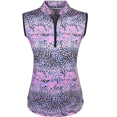 Snake Eyes Golf Ladies 1/4 Zip Sleeveless Mock Polo