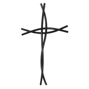 Dicksons Braided Black 16 x 9.5 Metal Hanging Wall Cross - 1 of 2