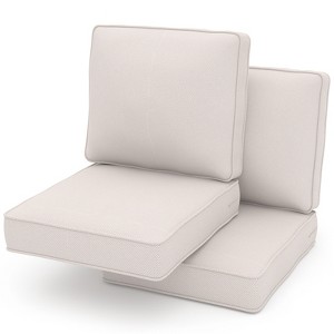 Buenhomino Outdoor Patio Chair Cushions Set, Olefin Fabric Weather-Resistant Outdoor Cushion with zipper - 1 of 4