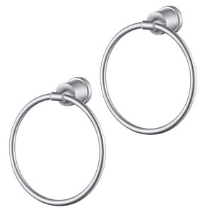 WOWOW Wall Mount Towel Ring in Stainless Steel Brushed Nickel 1 Pcs - 1 of 4
