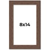 PosterPalooza | 8x14 Wide Barnwood Picture Frame, UV Acrylic, 6 Finishes - Grey, Brown, White, and Black - 2 of 4