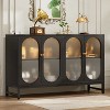 Besiost 47-In Accent Bar Cabinet with Charging Station, Kitchen Buffet Sideboard with LED Light - 2 of 4