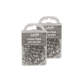 Jam Paper Colored Pushpins Chocolate Brown Push Pins 2 Packs of 100 222419049A