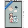 Trends International Disney Lilo and Stitch: Starry-Eyed - Clouds and Moon Framed Wall Poster Prints - 3 of 4