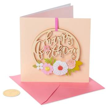 Happy Birthday Floral Ornament Card - PAPYRUS