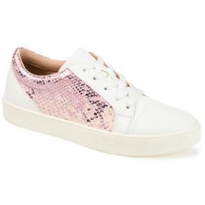 Journee Collection Womens Lynz Medium and Wide Width Two-Tone Lace-Up Sneakers - 1 of 4